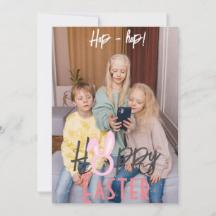 simpele esster bunny eenvoudig voor schattige kind feestdagenkaart