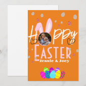 simpele esster bunny eenvoudig voor schattige kind feestdagenkaart (Voorkant / Achterkant)