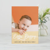 simpele esster bunny eenvoudig voor schattige kind feestdagenkaart (Staand voorkant)