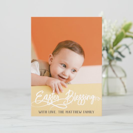 simpele esster bunny eenvoudig voor schattige kind feestdagenkaart (Staand voorkant)