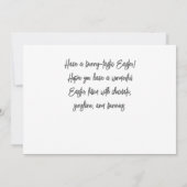 simpele esster bunny eenvoudig voor schattige kind kaart (Achterkant)