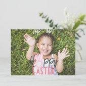 simpele esster bunny simpel voor schattige kinder  feestdagenkaart (Staand voorkant)