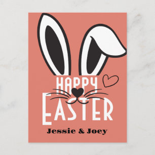 simpele esster bunny simpele leuke familie feestdagenkaart