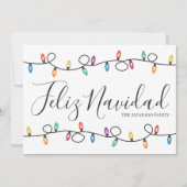 Simpele Feliz Navidad Kerstkaart (Voorkant)