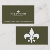simpele fleur de lys visitekaartje (Voorkant / Achterkant)