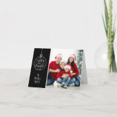 Simpele Foto Prettig Kerstfeest Feestdagen Kaart (Voorkant)