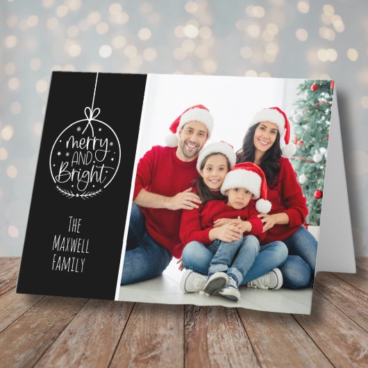Simpele Foto Prettig Kerstfeest Feestdagen Kaart