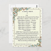 simpele gebeden=st. francis=paus francis=florentin briefkaart (Voorkant / Achterkant)