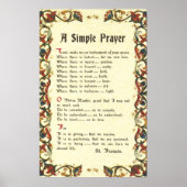 simpele gebeden=st. francis=paus francis=florentin poster (Voorkant)