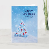 Simpele gelukkige kerstkaart kaart (Voorkant)