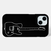 simpele gitaar in zwart Case-Mate iPhone case (Achterkant (horizontaal))