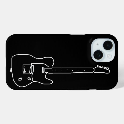simpele gitaar in zwart Case-Mate iPhone case (Achterkant (horizontaal))