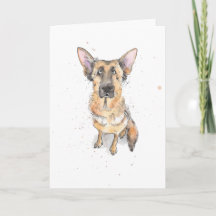 Simpele grappige schattige Duitse herder Hond Verj