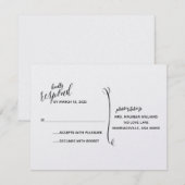 Simpele handgetekende RSVP kaart (Voorkant / Achterkant)