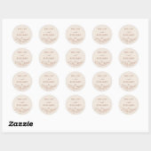 Simpele herfst-huwelijkssticker ronde sticker (Vel)