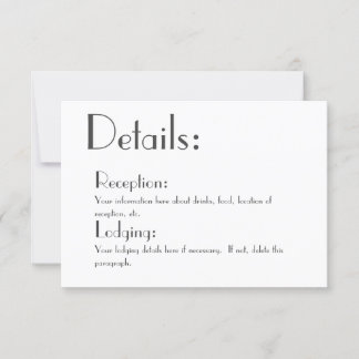 Simpele Huwelijksdetails Kaart