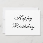 simpele kalligrafische kaart met minimale geboorte (Voorkant)