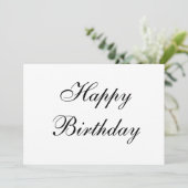 simpele kalligrafische kaart met minimale geboorte (Staand voorkant)