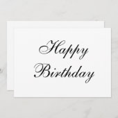 simpele kalligrafische kaart met minimale geboorte (Voorkant / Achterkant)