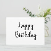 simpele kalligrafische kaart met minimale geboorte (Staand voorkant)