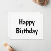 simpele kalligrafische kaart met minimale geboorte notitiekaartje (Voorkant / Achterkant in situ)