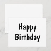 simpele kalligrafische kaart met minimale geboorte notitiekaartje (Voorkant / Achterkant)