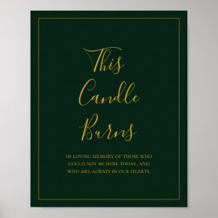 Simpele Kerst Groen Dit Kaarsbrand Teken Poster