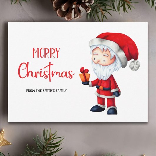 Simpele Kerstman Prettig Kerstfeest Feestdagenkaart