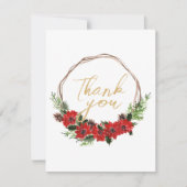 Simpele Klassieke Kerst Witte Baby Shower Bedankkaart (Voorkant)