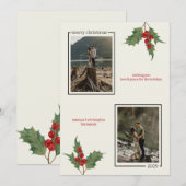 Simpele kleine kerst feestdagenkaart (Voorkant / Achterkant)