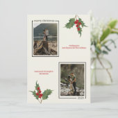 Simpele kleine kerst feestdagenkaart (Staand voorkant)