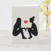 Simpele Lesbische Liefdeskaart Kaart (Gele Bloem)