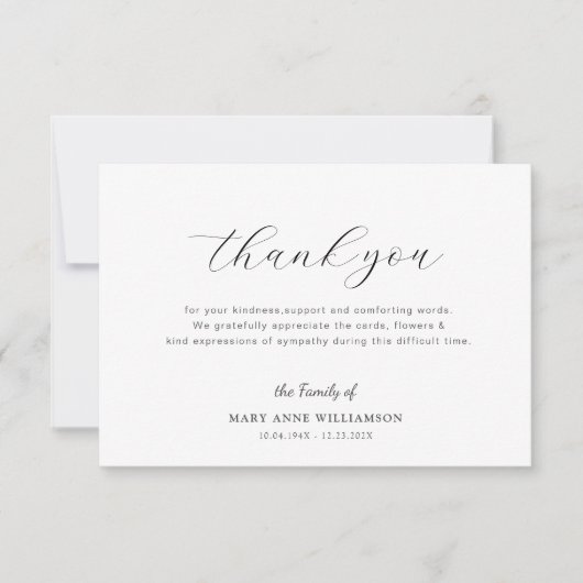 simpele letteruitvaart dank je wel bedankkaart (Voorkant)