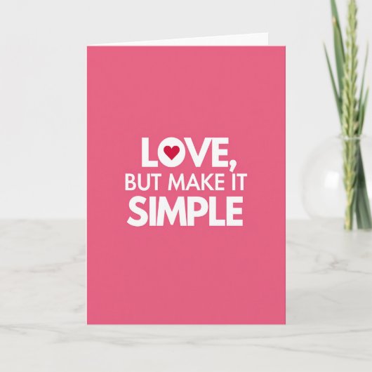Simpele Liefde Minimalistische Kaart (Voorkant)