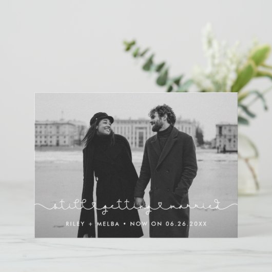 Simpele liefde Nog steeds getrouwd trouwupdate Aankondiging (Staand voorkant)