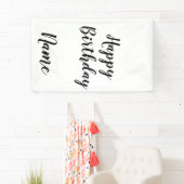 simpele minimale geboortedatum voeg jouw naam toe spandoek (Insitu)