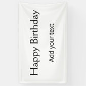 simpele minimale geboortedatum voeg jouw tekst naa spandoek (Verticaal)