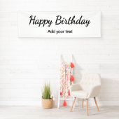 simpele minimale geboortedatum voeg jouw tekst naa spandoek (Insitu)