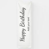 simpele minimale geboortedatum voeg jouw tekst naa spandoek (Verticaal)