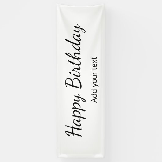 simpele minimale geboortedatum voeg jouw tekst naa spandoek (Verticaal)