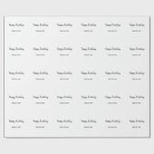 simpele minimale geboortedatum voeg jouw tekst toe cadeaupapier (Vlak)