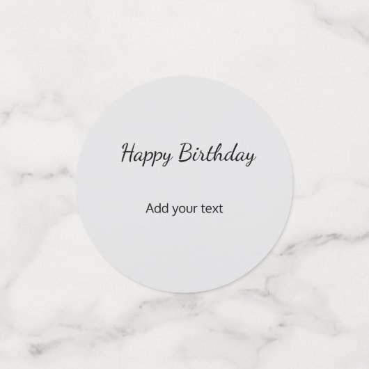 simpele minimale geboortedatum voeg jouw tekst toe confetti (Kleine voorkant)