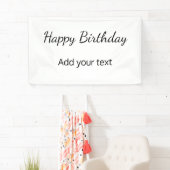 simpele minimale geboortedatum voeg jouw tekst toe spandoek (Insitu)