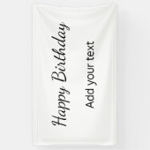 simpele minimale geboortedatum voeg jouw tekst toe spandoek (Verticaal)