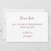 simpele, minimale roos gouden bruidsbruidvoorstelk (Achterkant)