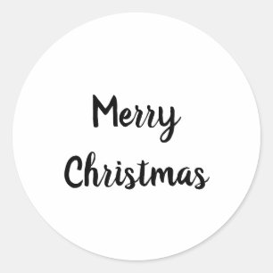 simpele minimale tekst voor kerst ronde sticker