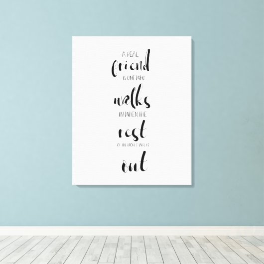 simpele , minimalistische , echte vriendschappelij canvas afdruk (Insitu (Houten vloer))