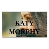 simpele moderne professionele fotokalligrafie squa magnetisch visitekaartje (Voorkant)