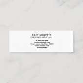 simpele moderne professionele fotokalligrafie squa mini visitekaartje (Achterkant)