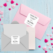 Simpele Mr en Mrs Black en White dank u Vierkante Sticker